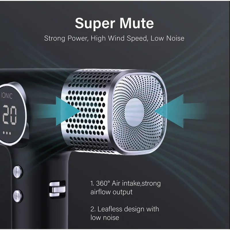 Hair Dryer Manufacturer - Professional Salon 1800W 110000RPM BLDC Low-Noise Metal