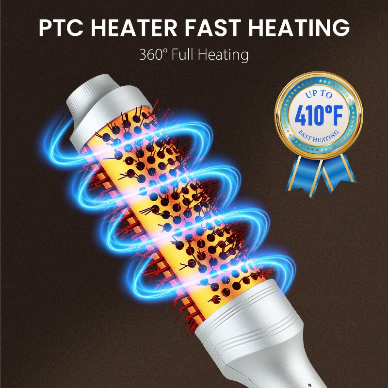 Thermal Brush Manufacturer - One Step Electric Heated Round with 1.5 Inch Wand