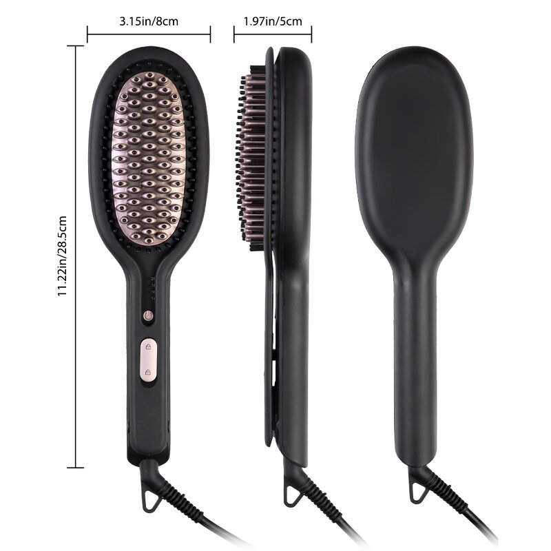 Hair Straightening Brush Manufacturer - Professional Ceramic Instant Heating with Clamp