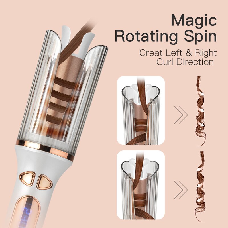 Hair Curler Manufacturer - Ceramic Fast Heating Auto Rotating 25mm