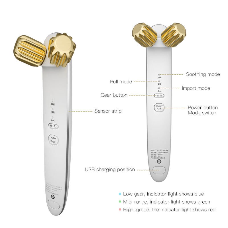 Face Lift Roller Manufacturer - Mini Beauty Microcurrent Skin Firm Anti-Wrinkle