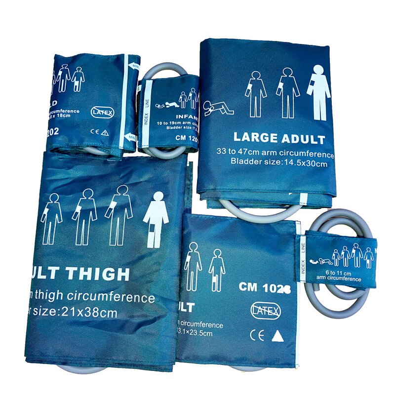 NIBP Cuffs - High Quality Reusable Pediatric Adult Newborn Infant Blood Pressure Cuff