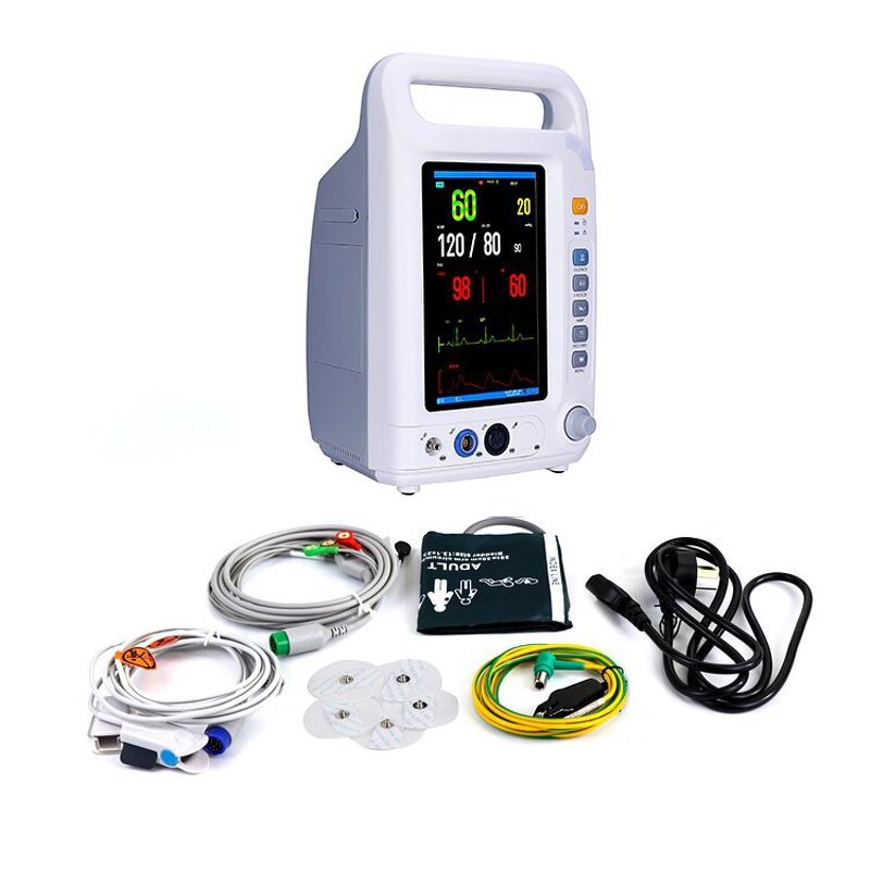 Patient Monitor - Hospital Emergency Portable Mini Ambulance Multiparameter Monitor