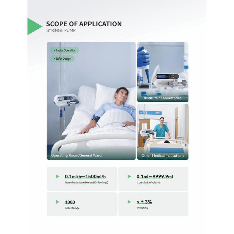 Veterinary Syringe Pump - Portable Multi-Mode Hospital LCD Display for Pet Medical Injection