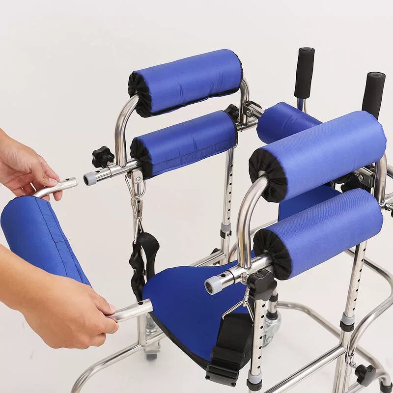 Pediatric Rollator Walker - Anti-Rollover Lower Limb Training Walking Aids for Hemiplegia