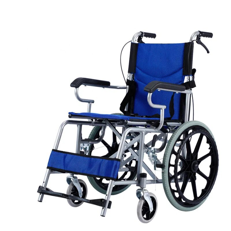 Foldable Wheelchair - Portable with Toilet for Senior Manual Shopping Cart Rehabilitation