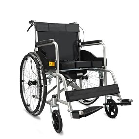 Manual Wheelchair - Portable Foldable Lightweight Thickened Steel Pipe for Elderly