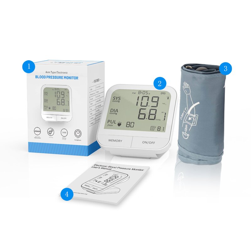 Digital BP Monitor - Home Automatic Upper Arm Machine with Voice Display