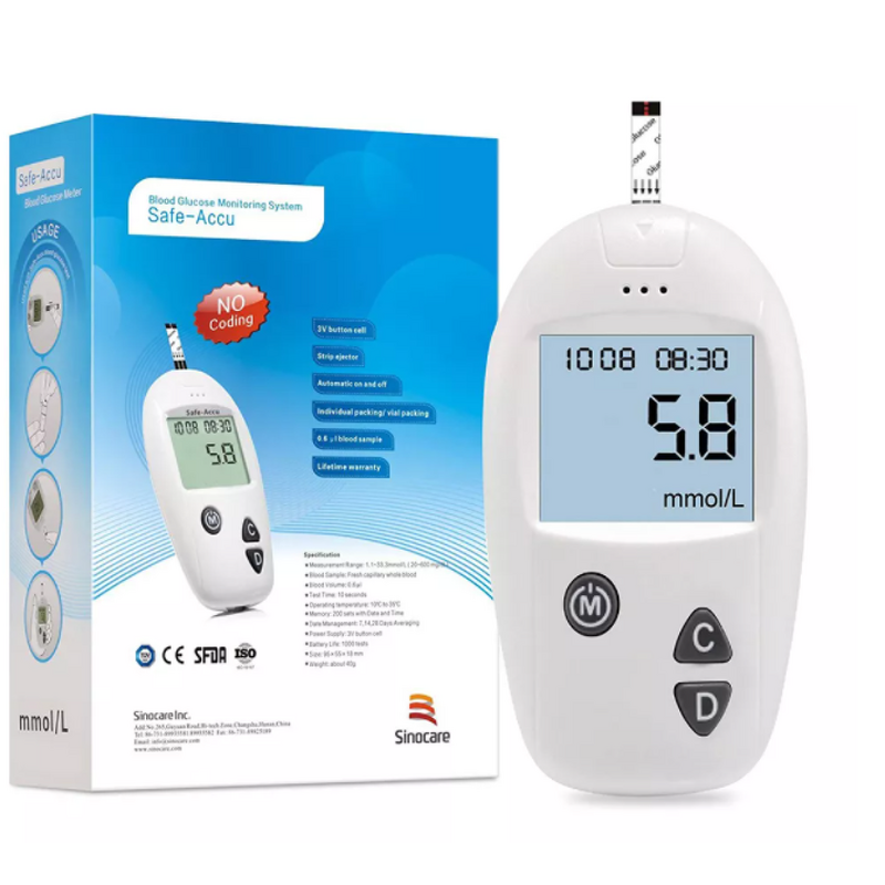 Digital Glucose Meter - Hot-sale Sinocare Quick Check with Test Strip