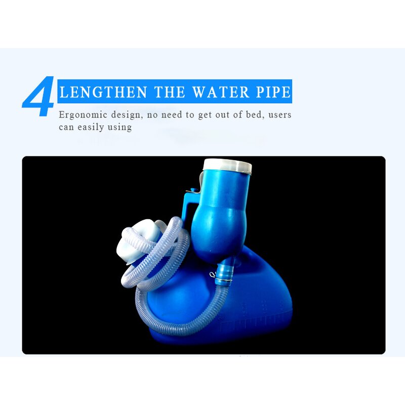 Urine Collector Bottle - Portable 2000ml Plastic Hospital Supply with Handle Cover