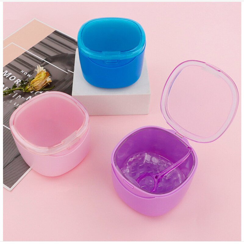Dental Retainer Case - Colorful Plastic Storage Aligner for Orthodontic Braces