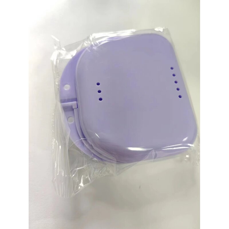 Denture Storage Box - Plastic Colorful Invisible Aligner Orthodontic Braces Retainer Case