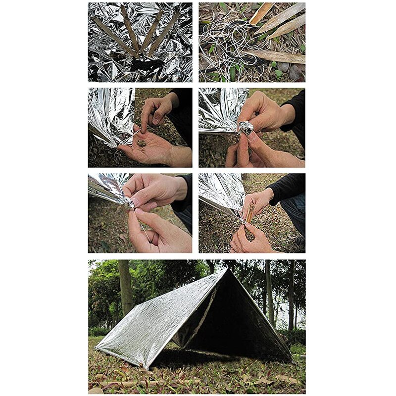 Emergency Blanket - Lifesave Dry Thermal Mylar Foil for Outdoor First Aid