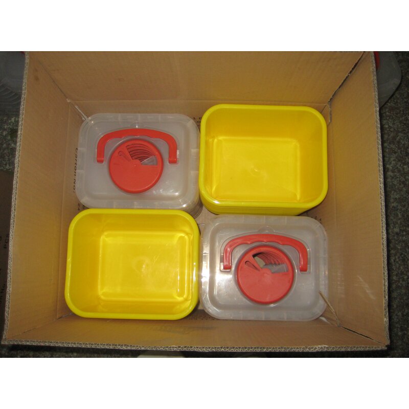 Sharps Container - Medical PP Plastic Biohazard Needle Syringe Disposal Safety Box