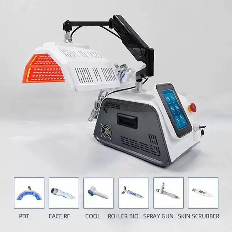 7-Light LED PDT Machine - High Quality Desktop Infrared Light Facial Skin Care Salon