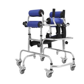 Pediatric Rollator Walker - Anti-Rollover Lower Limb Training Walking Aids for Hemiplegia