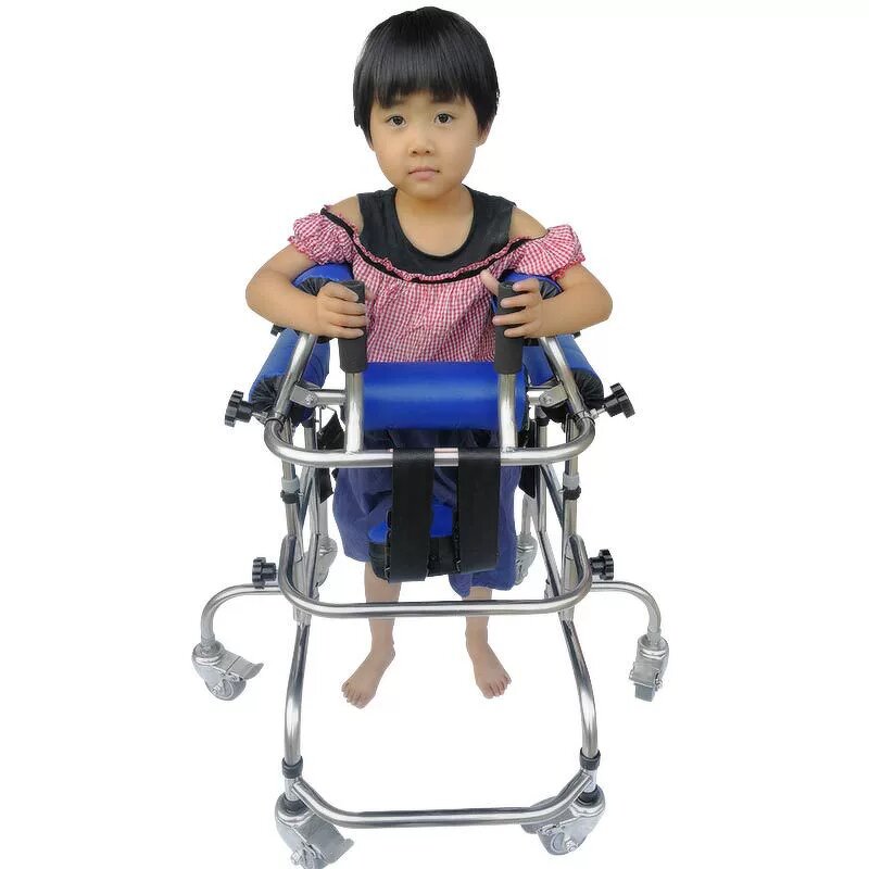 Pediatric Rollator Walker - Anti-Rollover Lower Limb Training Walking Aids for Hemiplegia