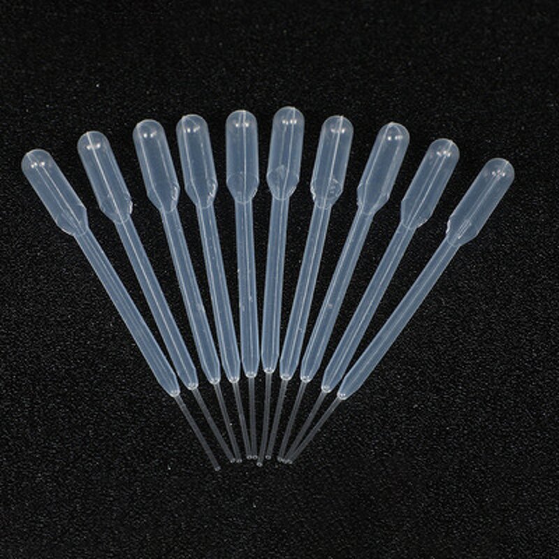Pasteur Pipette - 10ul Disposable Plastic Medical Laboratory Fine Tip Transfer Dropper