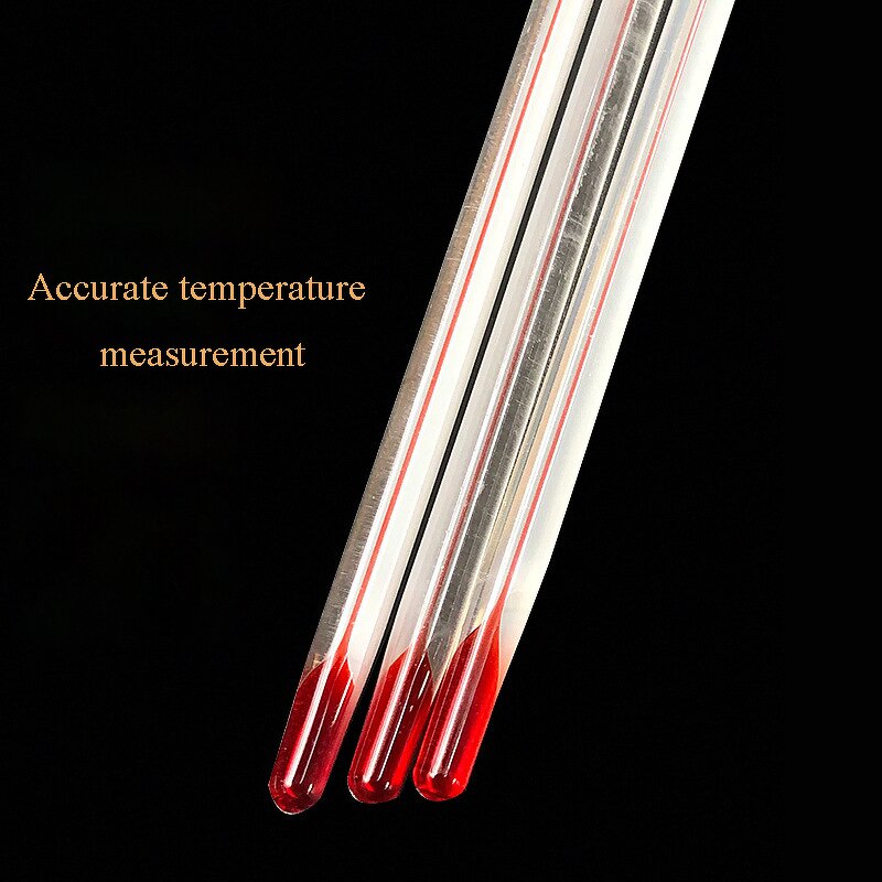 Glass Thermometer - Red Water Kerosene 0-100 Degree for Industrial Lab School Use