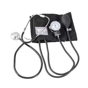Arm Sphygmomanometer - Manual Aneroid Palm Type BP Meter with Stethoscope