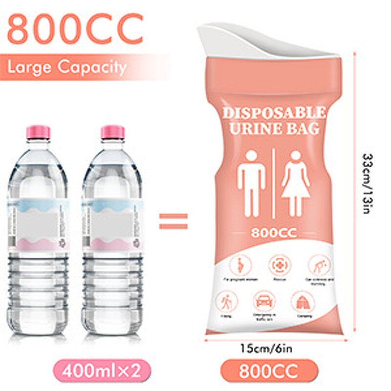 Disposable Urine Bag - PVC Adult Economic Portable Travel Emergency Collection Bag