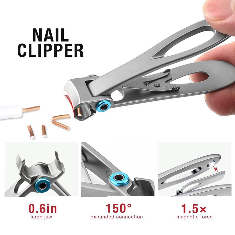 Nail Nipper Set - Portable Professional 7 Pieces for Hands Feet Repair Gift