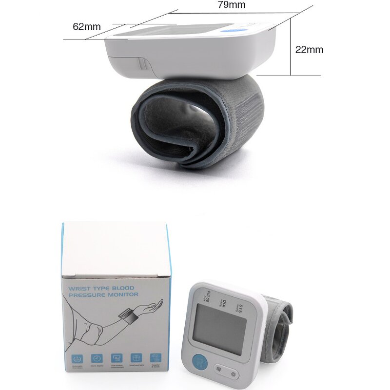 Wrist BP Monitor - CE ISO Approved Electronic Sphygmomanometer Digital Meter