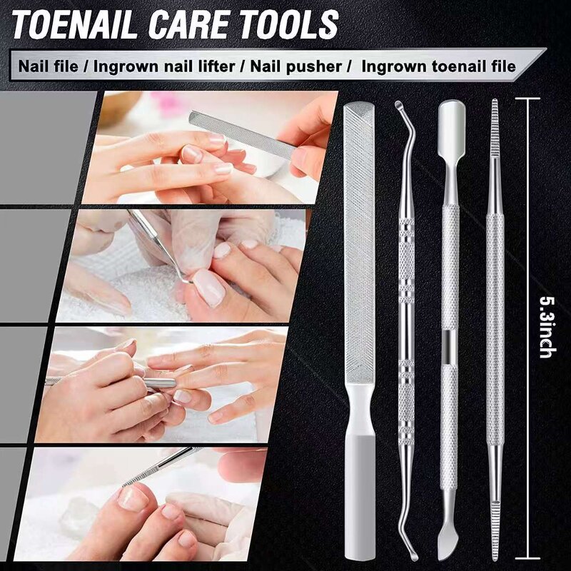 Nail Nipper Set - Portable Professional 7 Pieces for Hands Feet Repair Gift