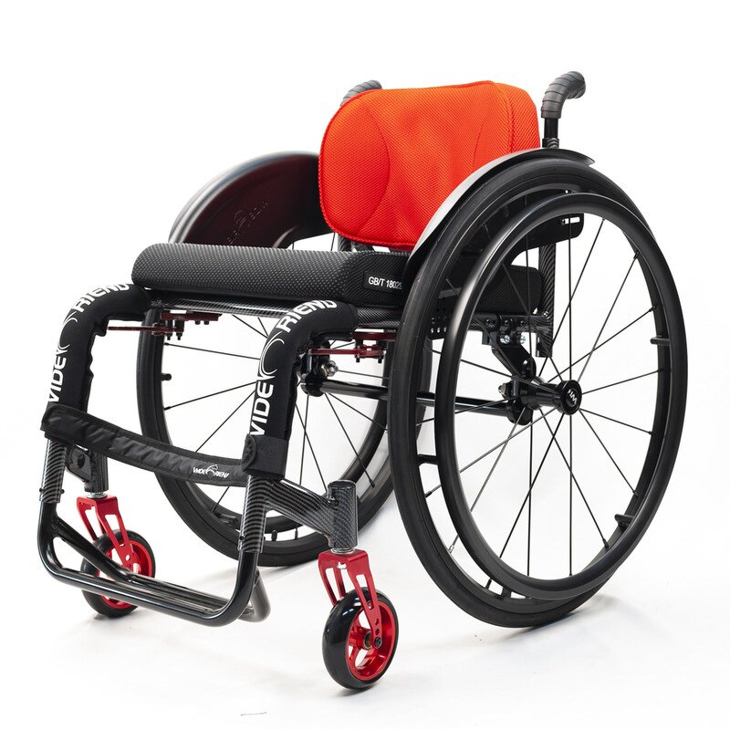 Manual Wheelchair - Super Large Carbon Grain Rigid Hard Back for Super Fat People