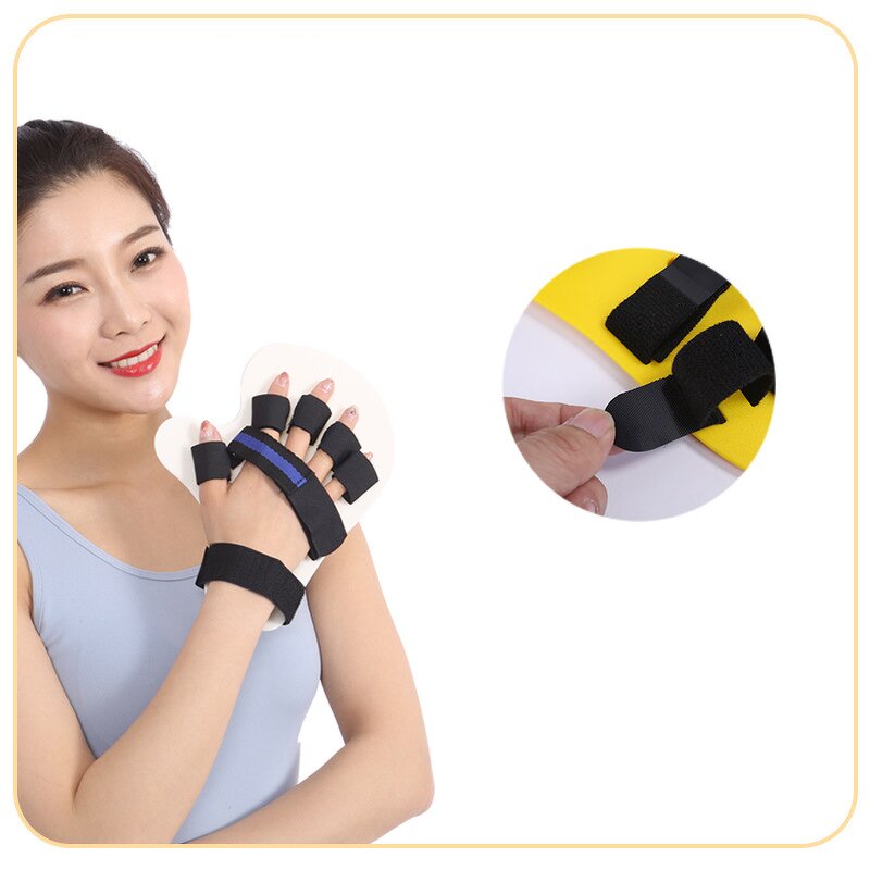 Five Finger Support - Physical Therapy Fixed Velcro Rehabilitation Fixation Plate Strap