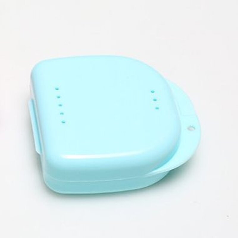 Denture Storage Box - Plastic Colorful Invisible Aligner Orthodontic Braces Retainer Case