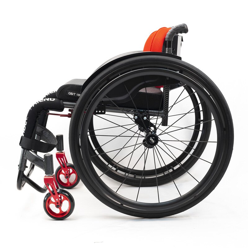 Manual Wheelchair - Super Large Carbon Grain Rigid Hard Back for Super Fat People