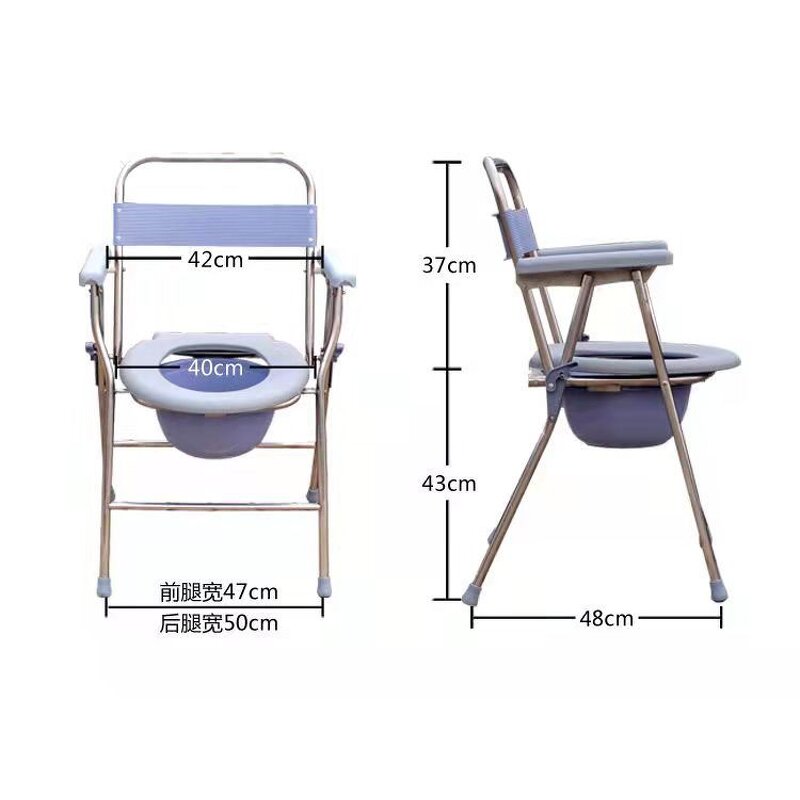 Commode Chair - Hot Sale Foldable Portable for Rehabilitation Therapy Home Travel