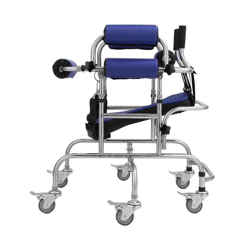 Pediatric Rollator Walker - Anti-Rollover Lower Limb Training Walking Aids for Hemiplegia