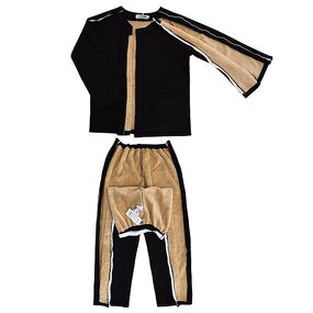 Nursing Gowns - Full-open Fleece Lined Zippers for Fracture Recovery Patients