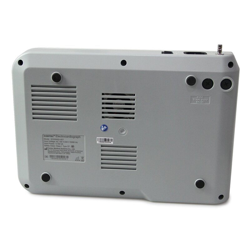 Veterinary ECG Monitor - 3-Channel 12-Lead Hospital Anesthesia Electrocardiograph Machine