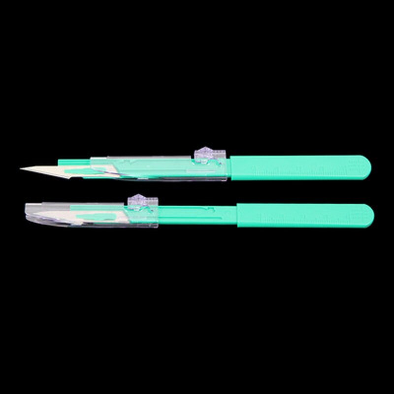 Surgical Scalpel - Medical Standard Safety Sterile Disposable 14 Stainless Carbon Steel Blade
