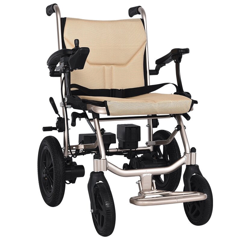 Electric Wheelchair - Portable Aluminium Alloy Foldable Lightweight Lithium Battery