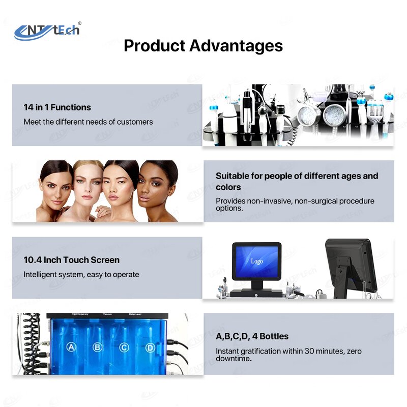 15 In1 Facial Machine - Spa Hydra Care Microdermabrasion Aqua Peel Cleaning