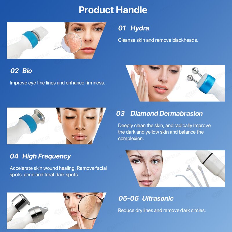 15 In1 Facial Machine - Spa Hydra Care Microdermabrasion Aqua Peel Cleaning