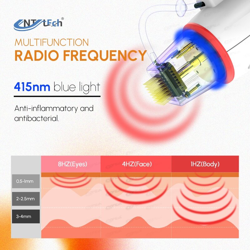 Golden Microneedle Rf Needles - 36 Pins Wrinkle Remover Microneedling Machine