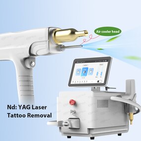 Q Switch Nd Yag Laser - Portable Freckle Tag Wart Tattoo Removal Machine