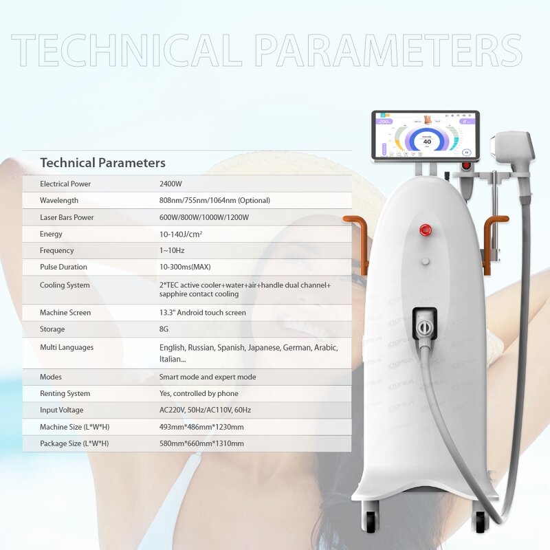808nm Diodo Laser - Salon Use Professional Hair Removal Instrument Device