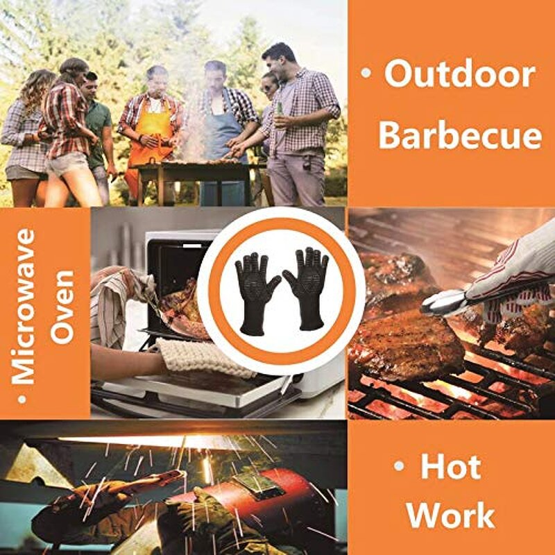 BBQ Gloves Manufacturer - Wholesale 932F Heat Resistance Extreme Protection Aramid Oven Mitts