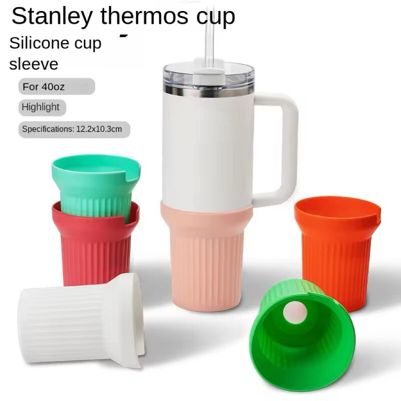 Bottle Boot Sleeve Manufacturer - Silicone Anti Slip for Stanley 40 oz Cup with Bottom Protector