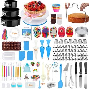 Cake Turntable Set Manufacturer - Rotating with Piping Tips & DIY Baking Tools