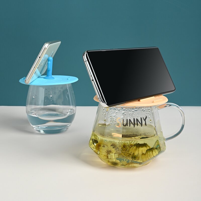 Coffee Mug Cover Manufacturer - Reusable Food Grade Silicone Anti-Dust with Bracket