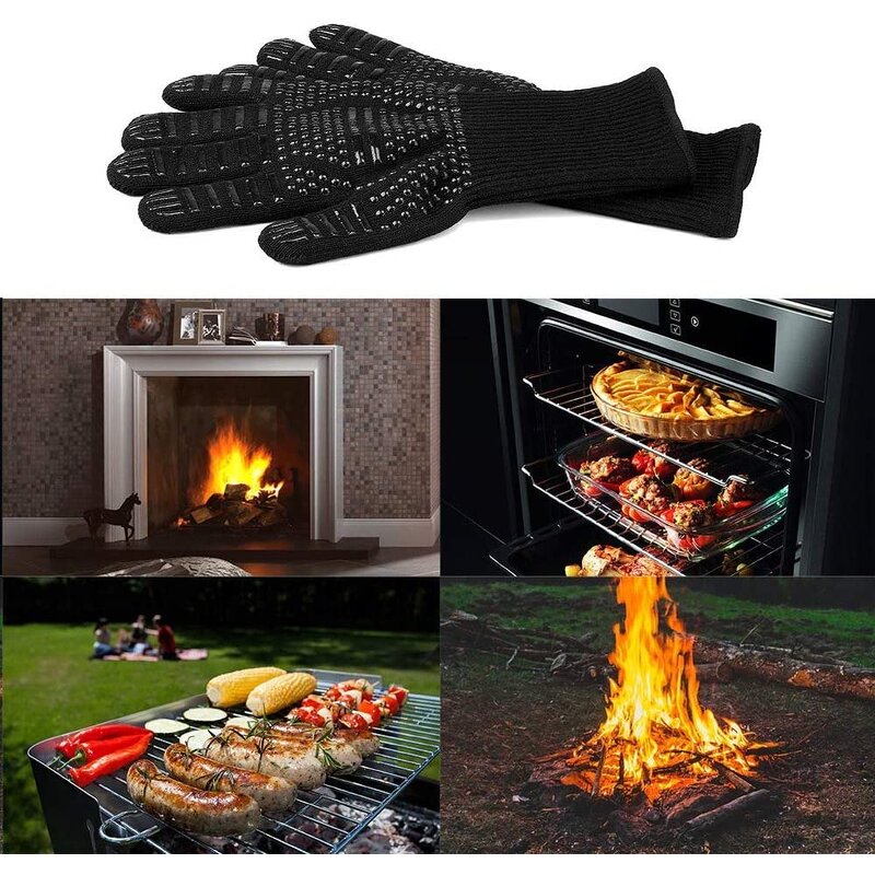 BBQ Gloves Manufacturer - Suppliers Kitchen Oven Extreme Heat Resistant Grill Cooking Gloves