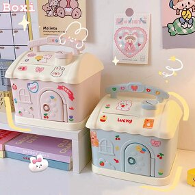 Piggy Bank Manufacturer - Cute House Saving Money Box with Lock and Key