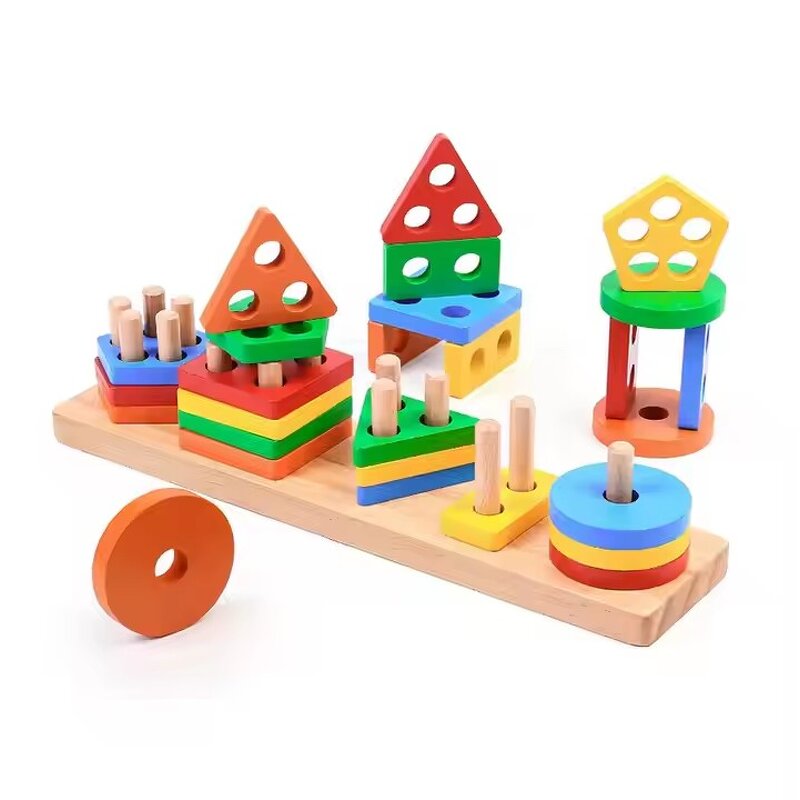 Wooden Toy Manufacturer - High Quality Mini Size Color Shape Recognition Shapes Sorter Montessori